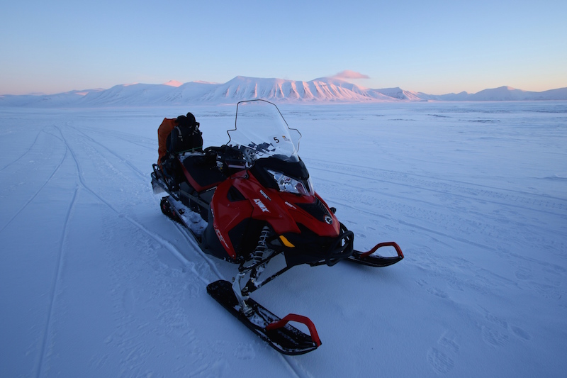 Snowmobile in Svalbard