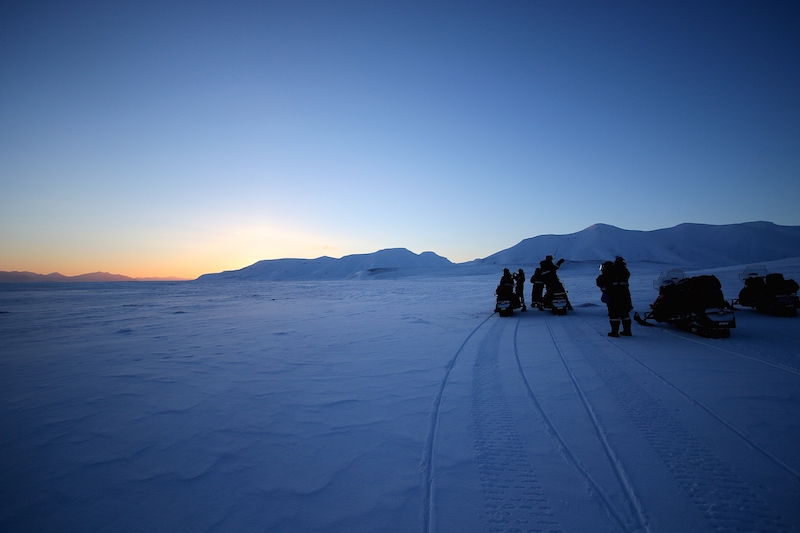 Snowmobiling on Svalbard