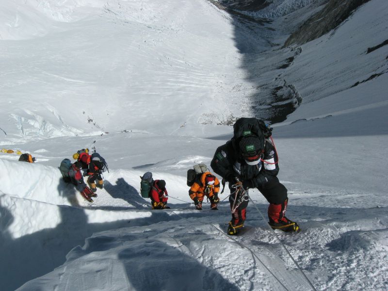 Climbers Mount Everest