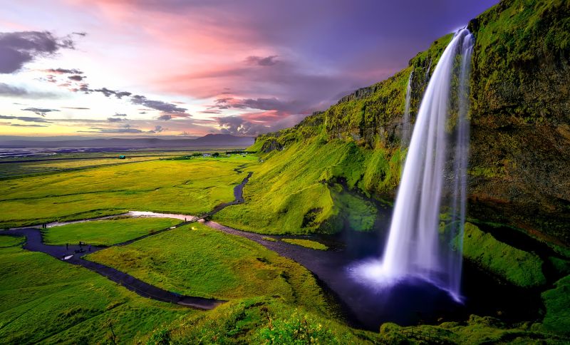 Iceland waterfall