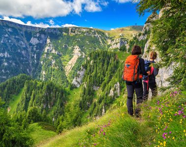 Women hiking