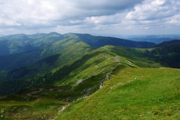 Carpathian mountains landscape in Ukraine