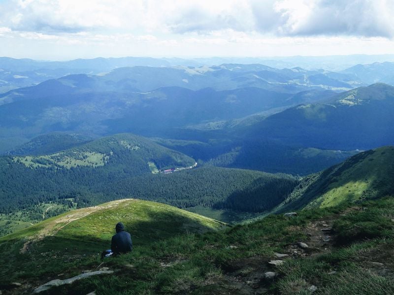 View from Mount Hoverla summit