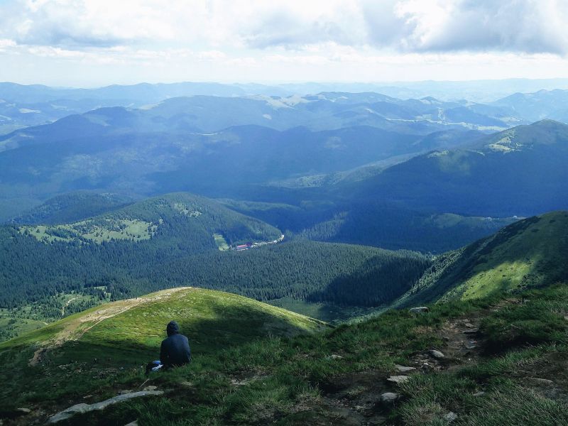 View from Mount Hoverla summit