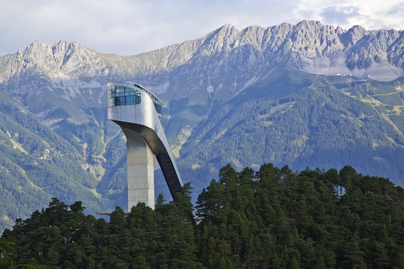 Bergisel Olympic Ski Jump Tower in Innsbruck