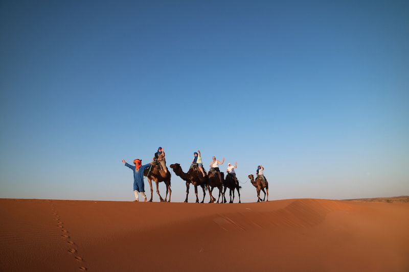 Riding in the desert