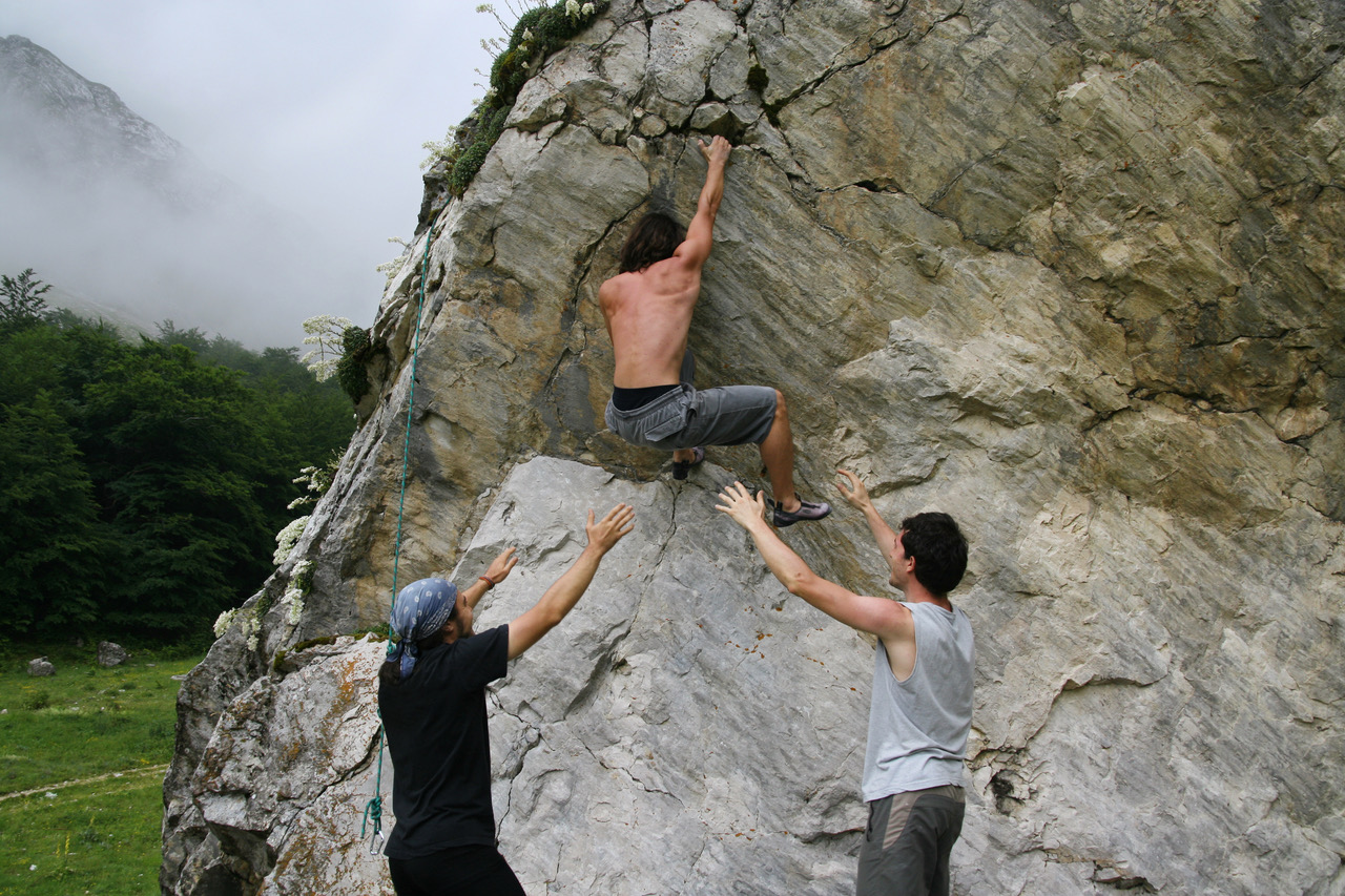 Climbing Gran Sasso Italy