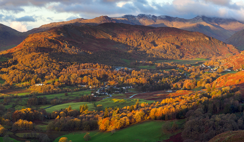 View of the Lake District in England