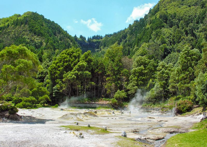 Hot springs in the azores