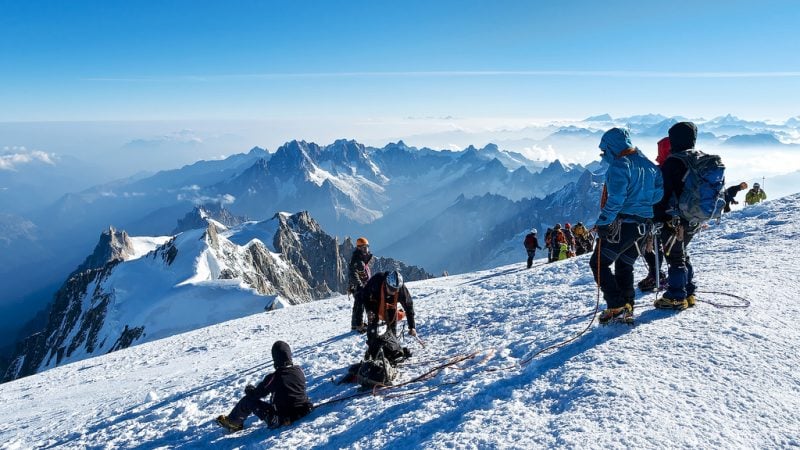 Climbers reach Mont Blanc summit