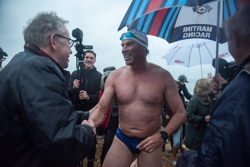 Lewis Pugh sets English Channel swim world-record