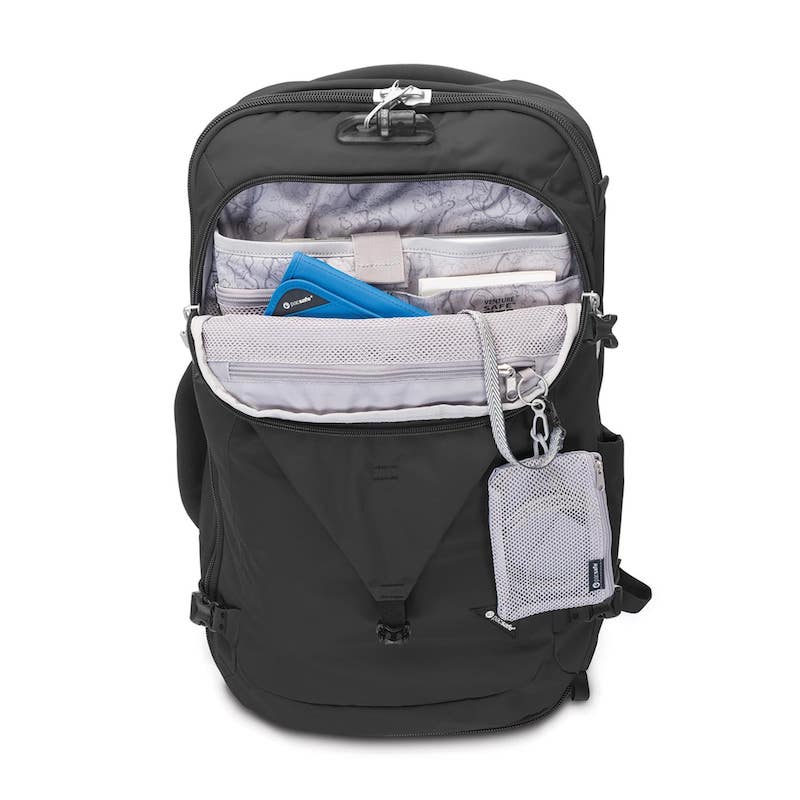 Pacsafe Venturesafe Anti-Theft 45L Travel Pack pockets