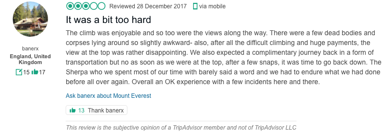 hilarious everest climb funny reviews