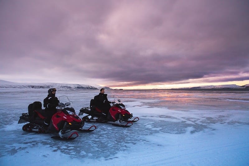 snow mobiles in longyearbyen