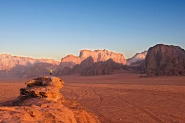 Sunrise at Wadi Rum in Jordan - ancient city of Petra