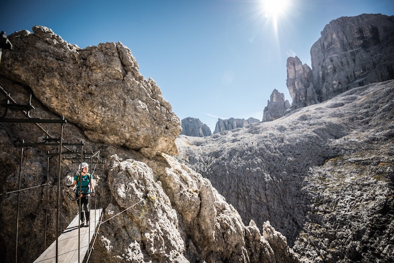 Tridentina via ferrata in the Dolomites