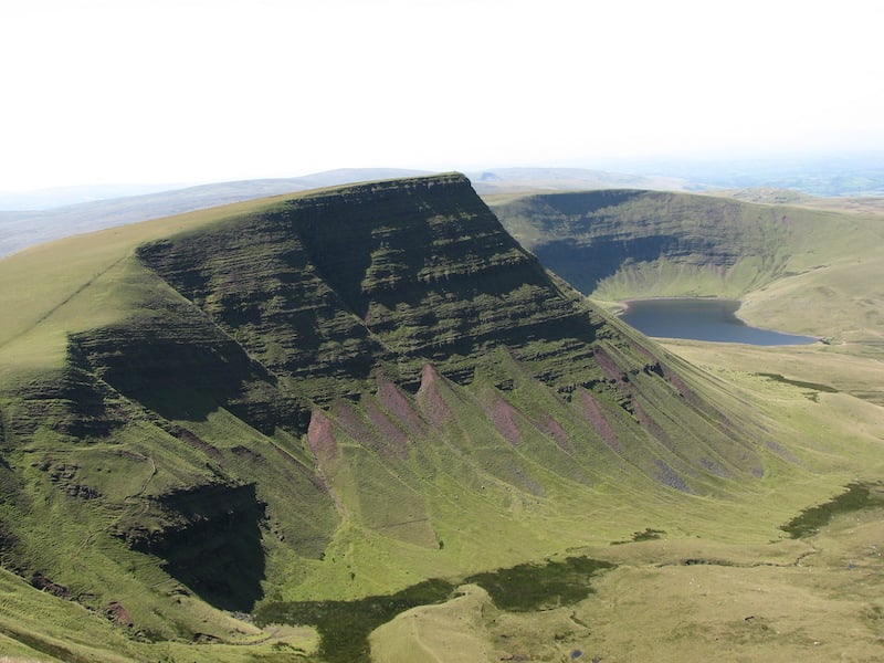 Llyn y Fan Fach and the Black Mountain in the Brecon Beacons