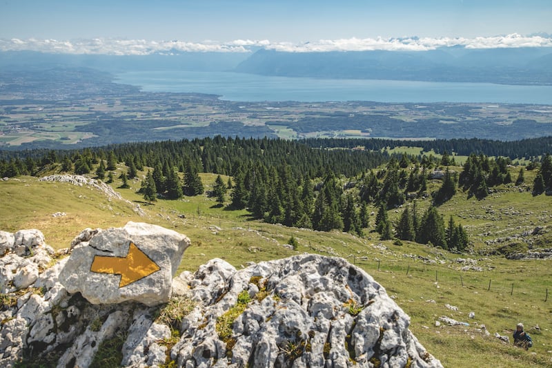 A view from the Jura Crest Trail, Switzerland