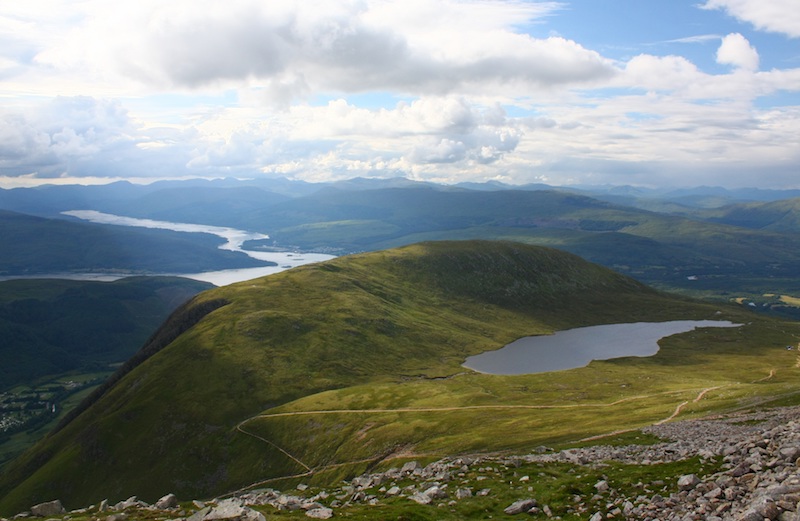 view from the Ben Nevis mountain path
