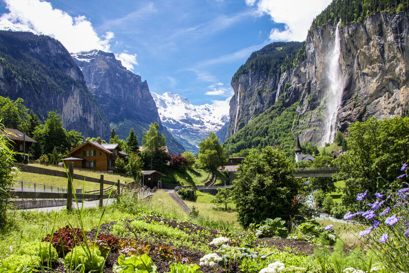 Lauterbrunnen vally of waterfalls best hikes in Bern switzerland