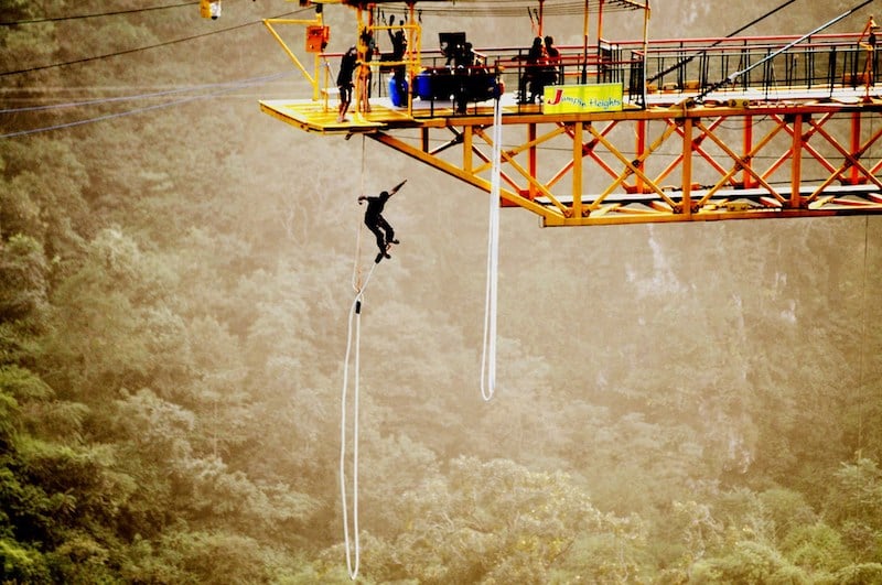 The highest bungee jumping platform in India