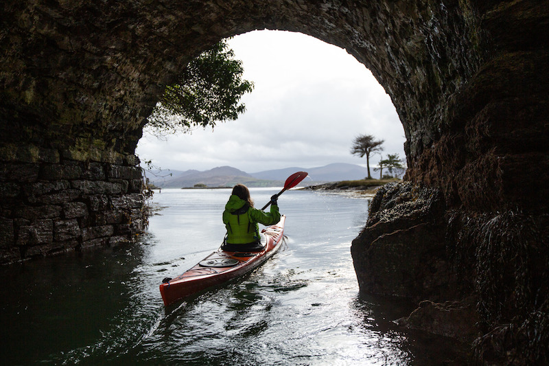 heading out onto the water on a kayaing adventure in ireland