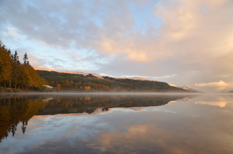 Shoreline at South End of Loch Ness, Scottish Highlands