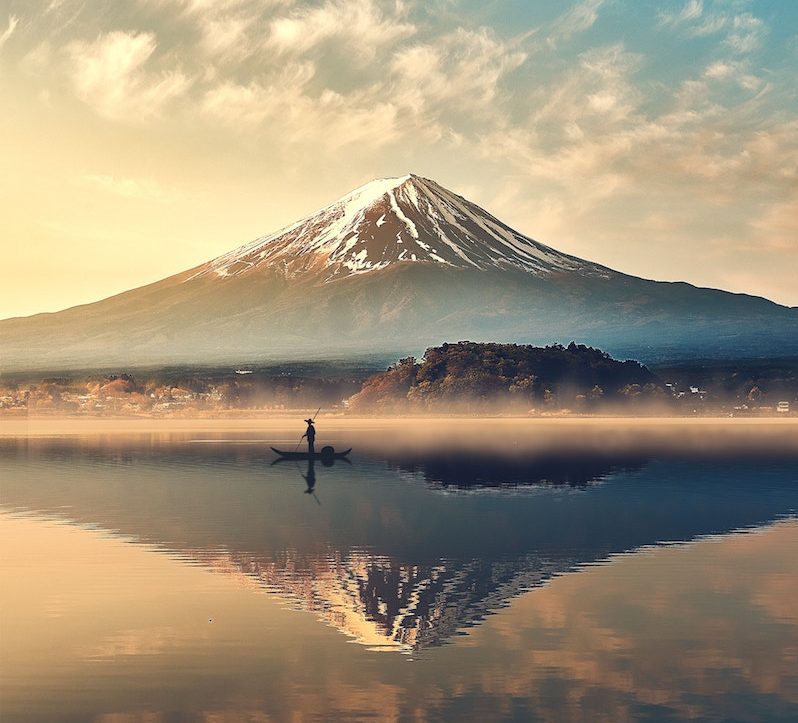 a view of Mount Fuji in Japan