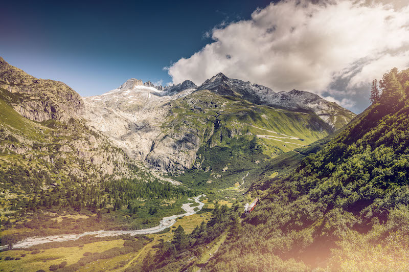 The Rhone Glacier in Switzerland 