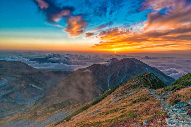 Sunset at Mount Tateyama 