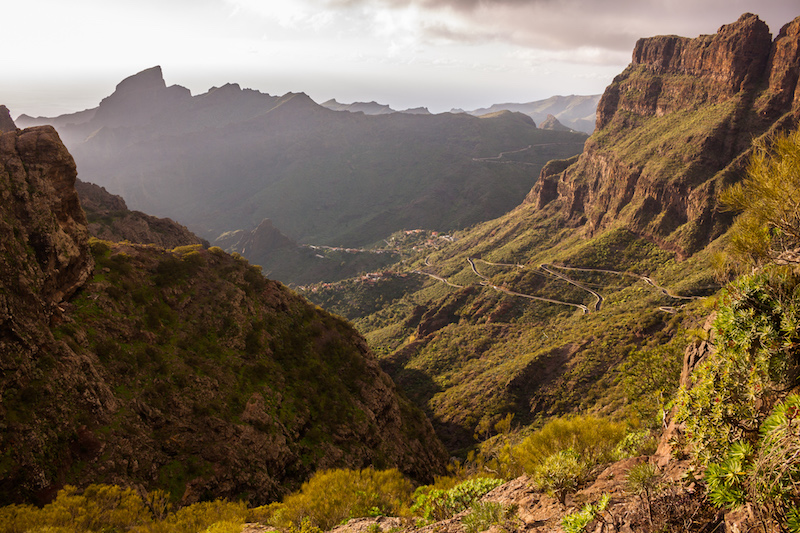 view from the trails in in tenerife, one of the best hiking destinations for winter sun