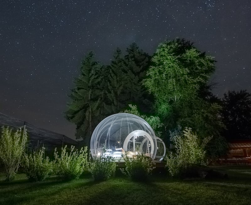 The bubble hotel in Switzerland, one of the most amazing and unique places to stay in europe