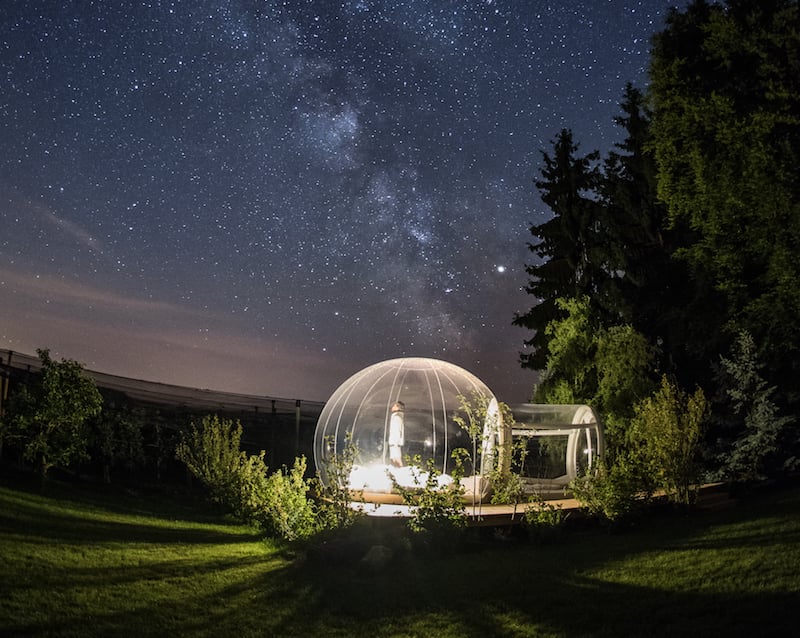 Bubble hotel, unique places to stay in europe