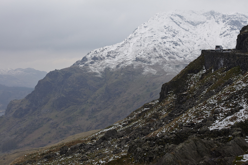 campervan mountain pass