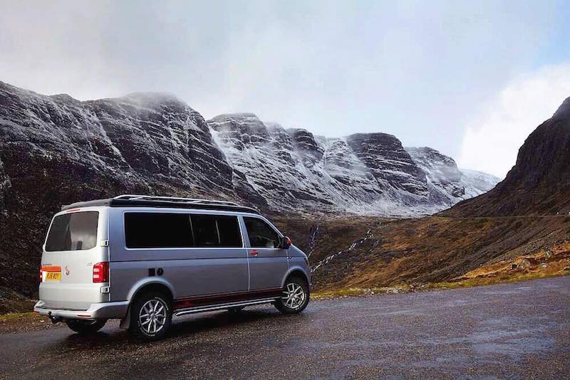 Camper King van in Scotland