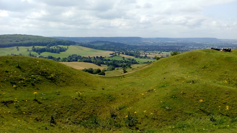 Best Cotswolds Walks - a view from the haresfield beacon on the cotswold way 