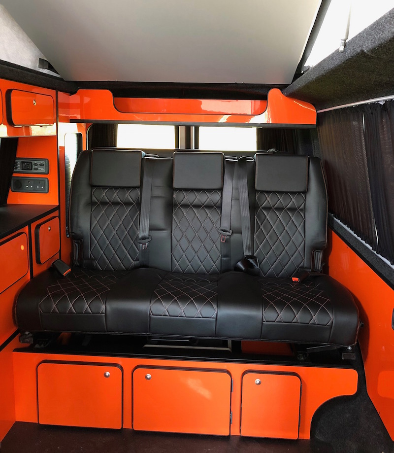 Inside a Camper King van