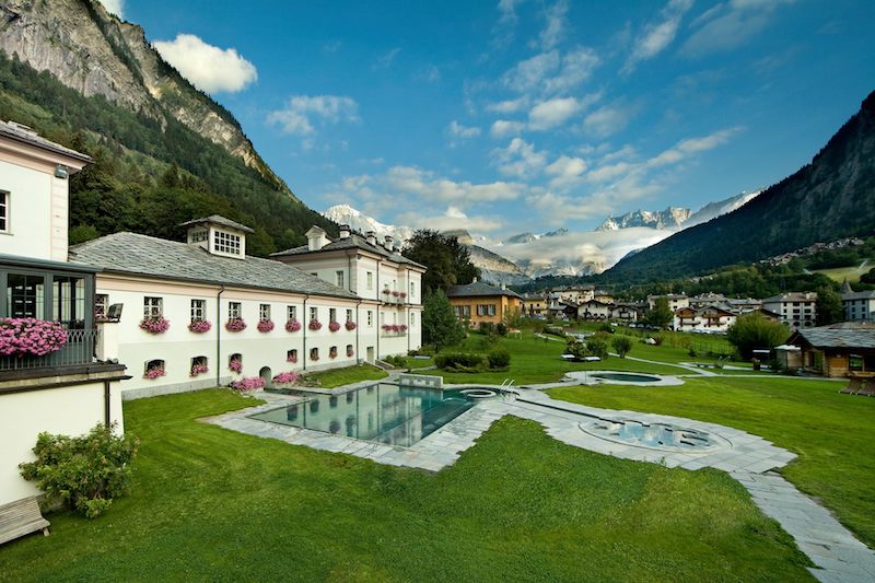the thermal baths at Pre Saint Didier in the Aosta Valley
