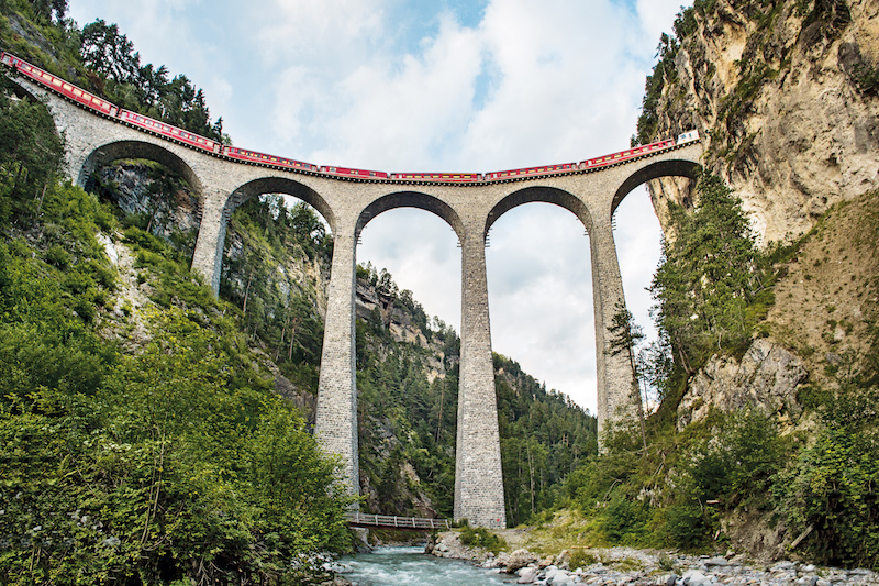 The railway adventure trail, one of the best hikes in Switzerland