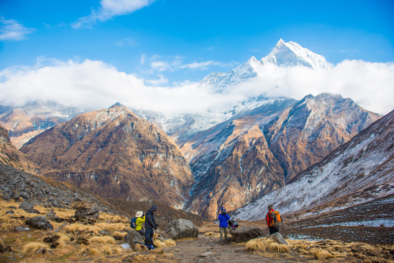 The annapurna circuit of nepal