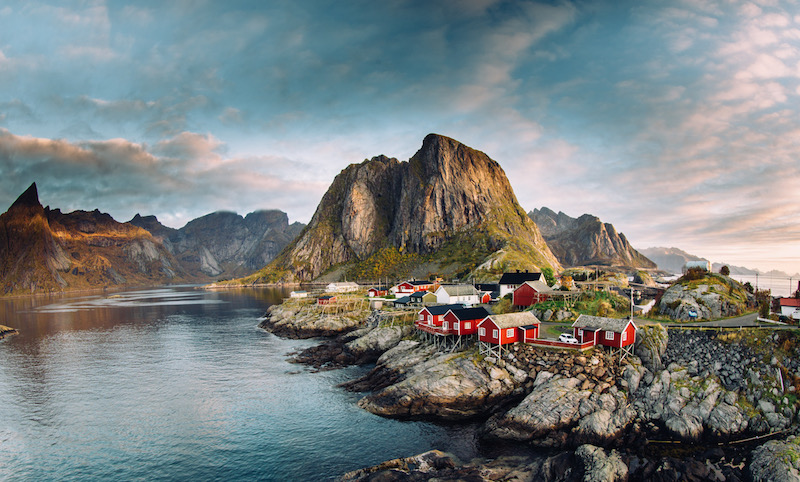 Cabins in Lofoten, Norway, one of the most unique places to stay in Europe