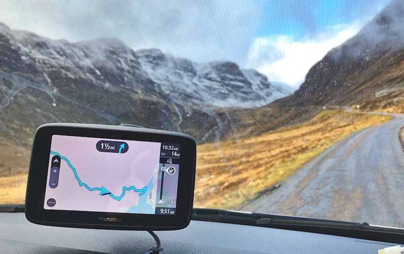 TomTom GO Essential being used in Scotland