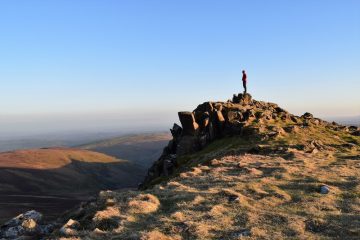 Dusk views from Cadair Berwyn Mountains