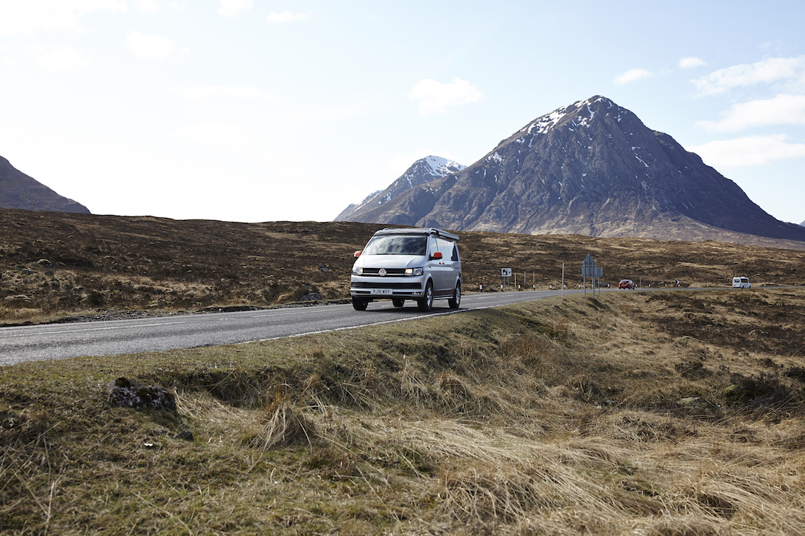 Glen Coe our van on the great british adventure road trip in Scotland