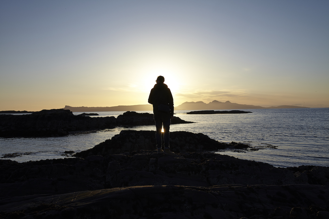 Silver sands of Morar in Scotland on the great british adventure road trip 