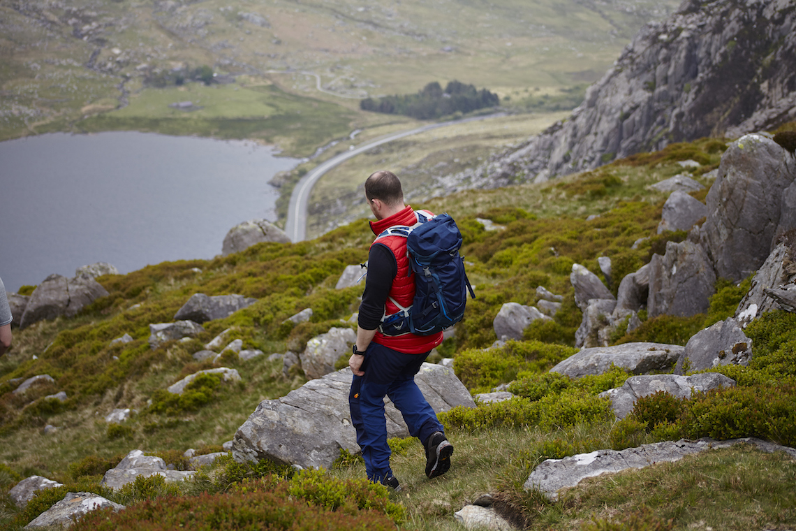 heading down on tryfan