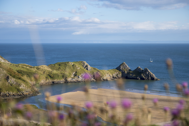 Three Cliffs Bay on the Gower Coast Path