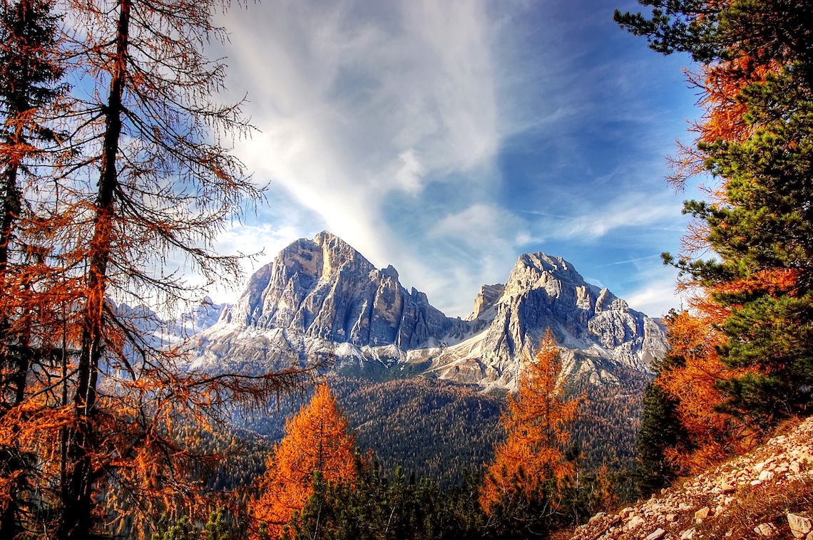 polarised autumn photography in the dolomites