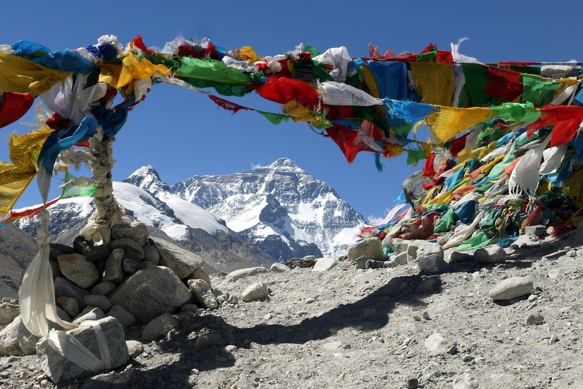 Everest base camp in Tibet 