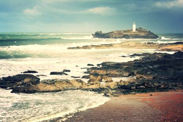 Godrevy lighthouse on one of the best winter walks in Cornwall